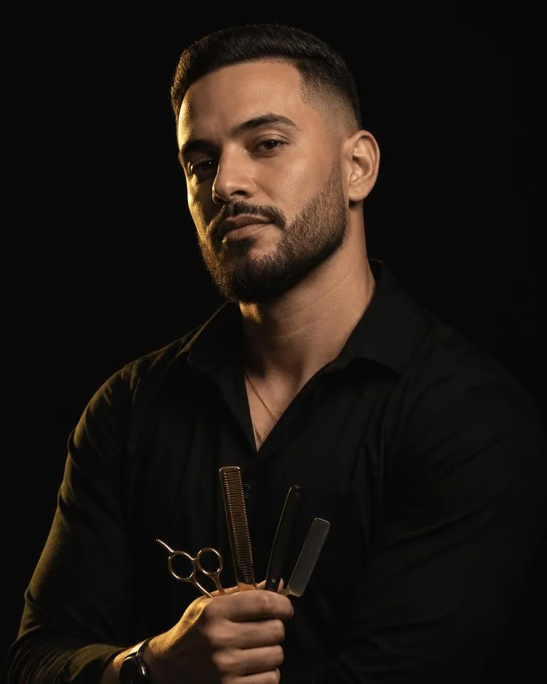 Retrato del barbero Álvaro Sanz